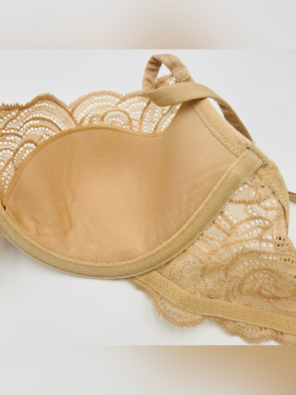 Victoria’s Secret Very Sexy Push Up Bra 36C Nude Lace Underwire Lingerie - Picture 6 of 11